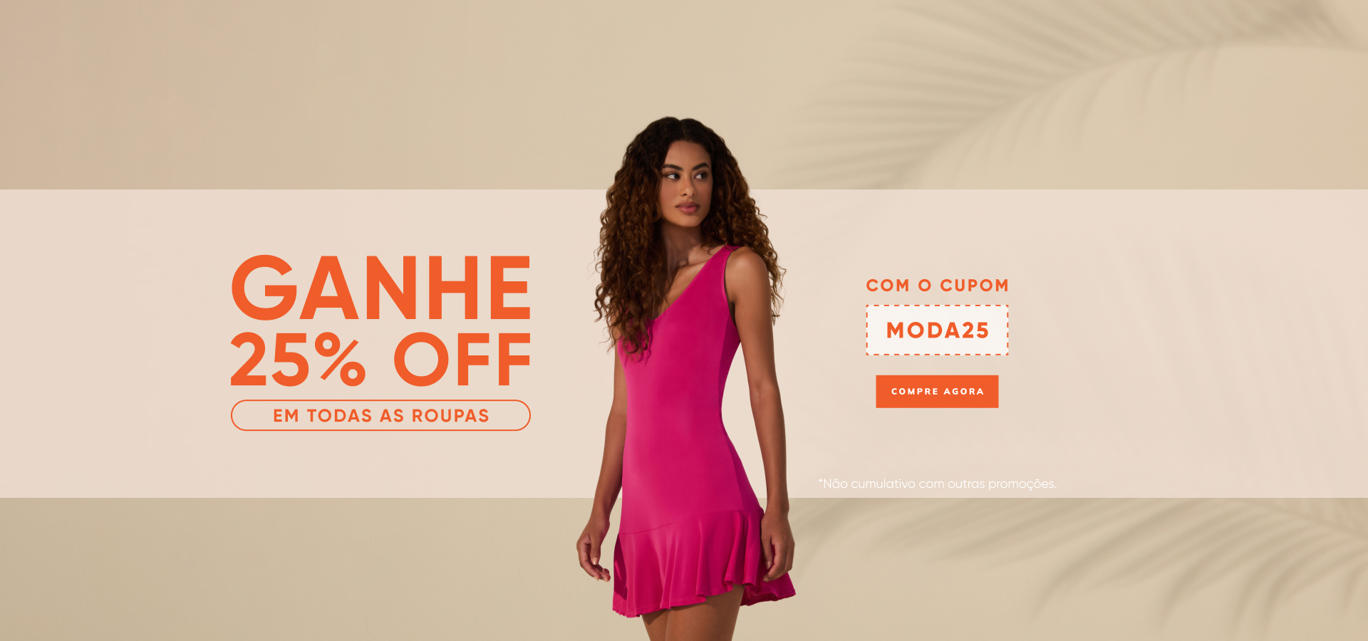 Ganhe 25%  OFF em todas as roupas - Água Doce